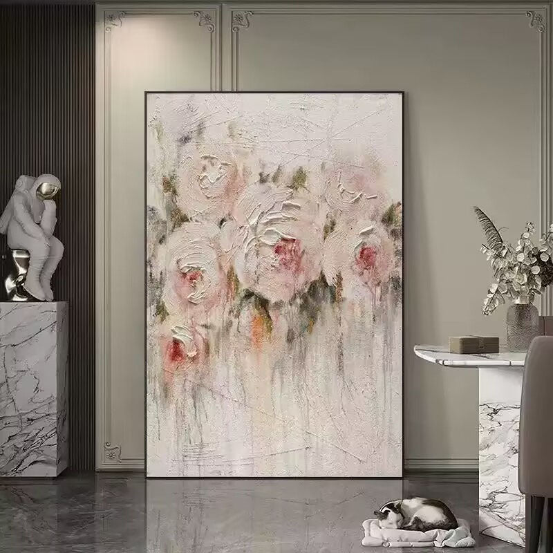 Florales strukturiertes Wandbild