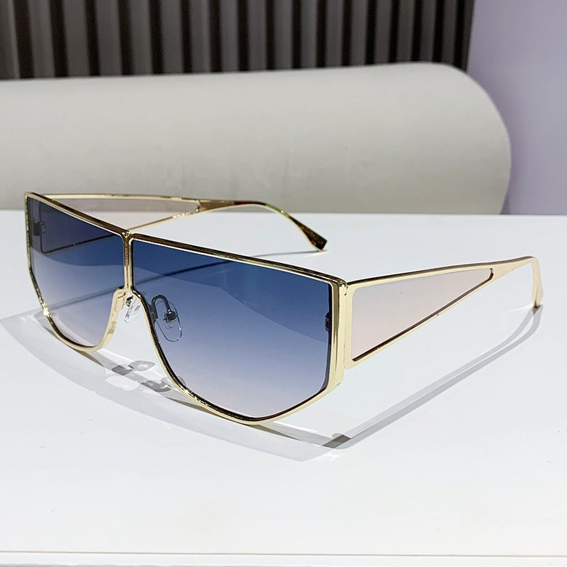 Herren Bold Statement Shield Sonnenbrille Brehn