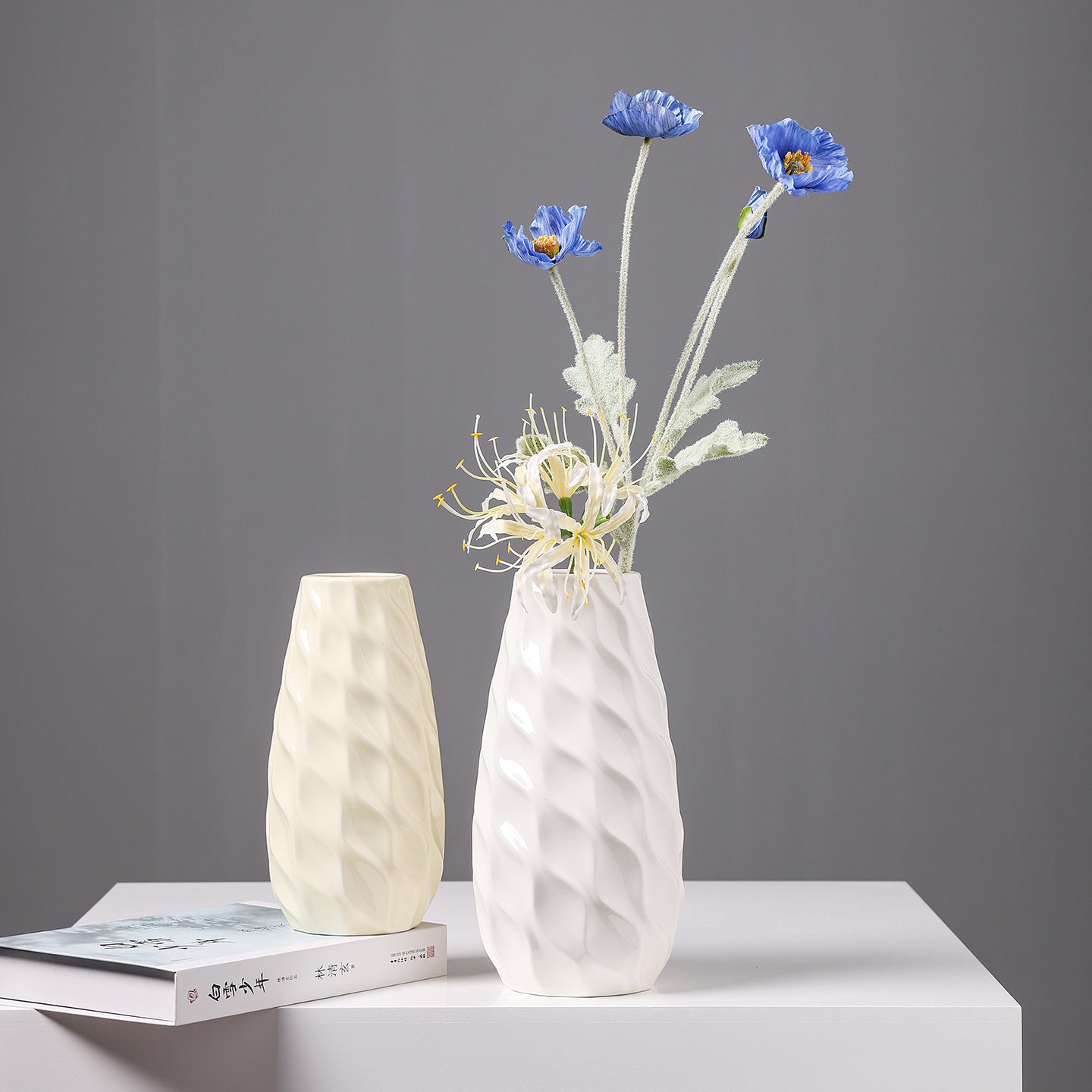 Texturiertes Keramikwaren Blumenvase