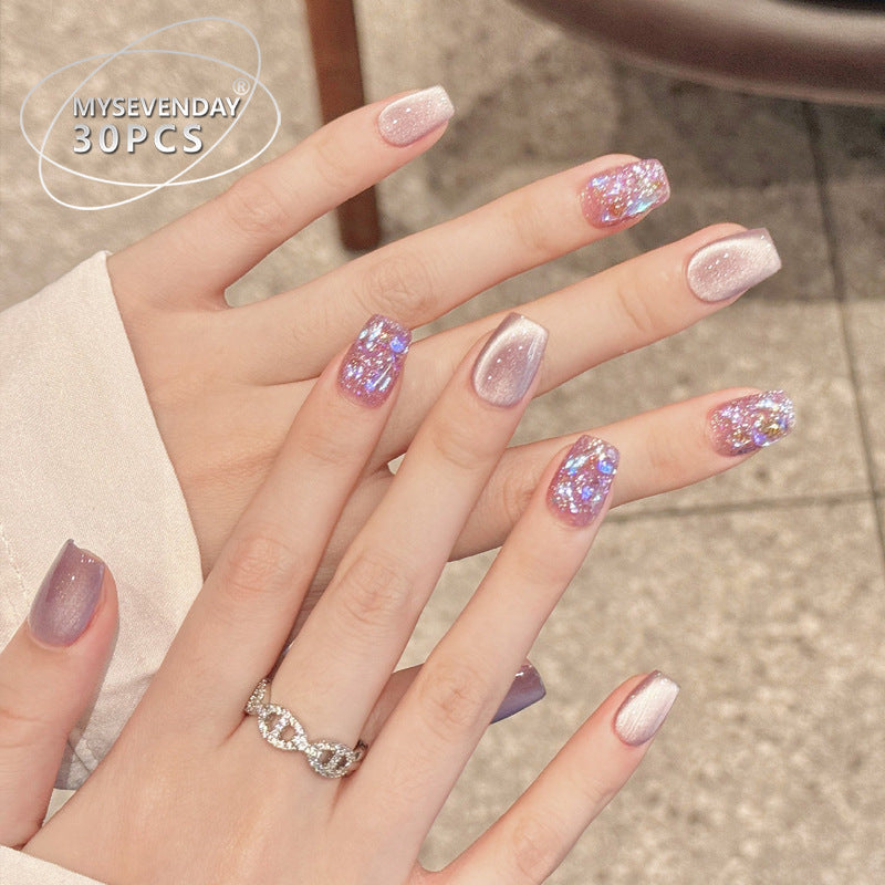 Glitzerndes Acryl Press-On Nail Set Brehn