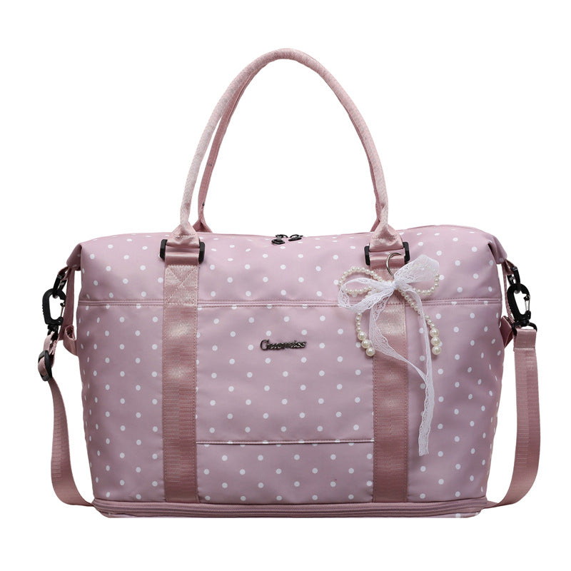 Stylische gepunktete Reisetasche