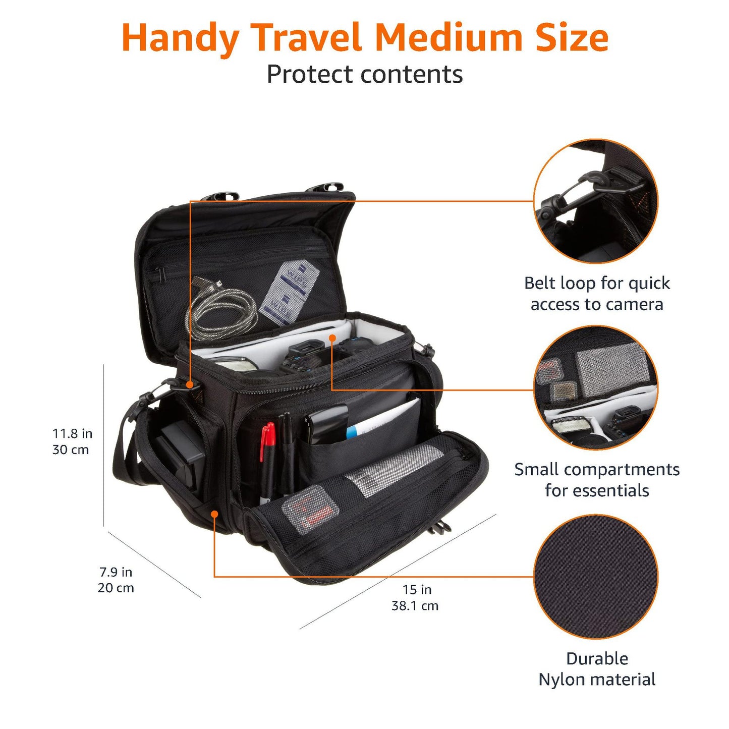 Unisex Multifunktionale Reisetasche mit mehreren Fächern und verstellbarem Schultergurt Brehn