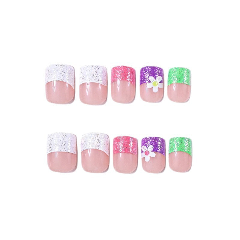Glitzernde Floral Nagelkunst Verbesserungen Brehn