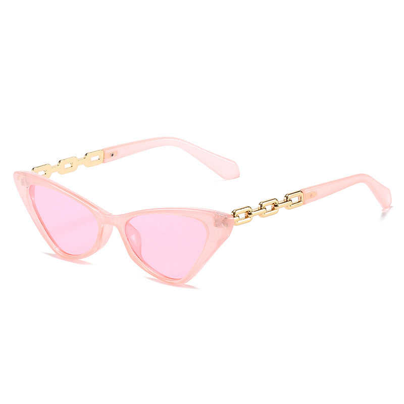 Damen Cat-Eye Sonnenbrille mit stilvollen Kettenakzenten Brehn
