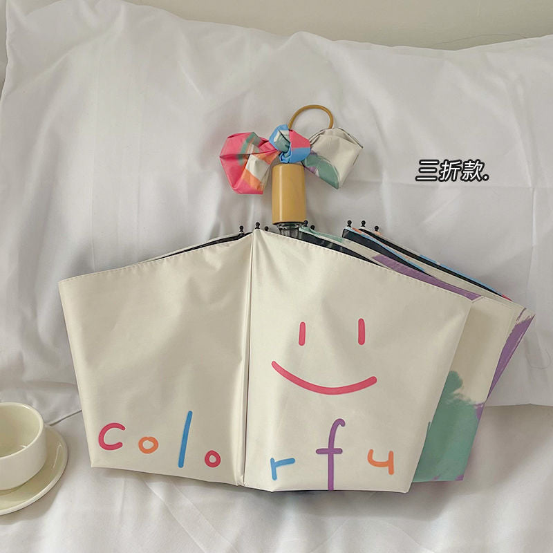 Damen Automatischer Faltregenschirm mit einzigartigem Farbenspiel Brehn
