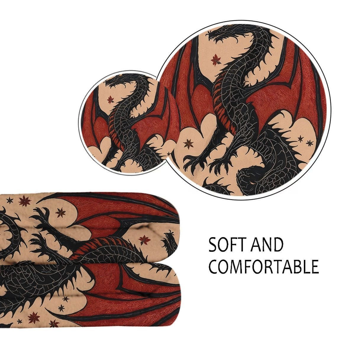 Drachen-Themen Mystische Fleece-Decke