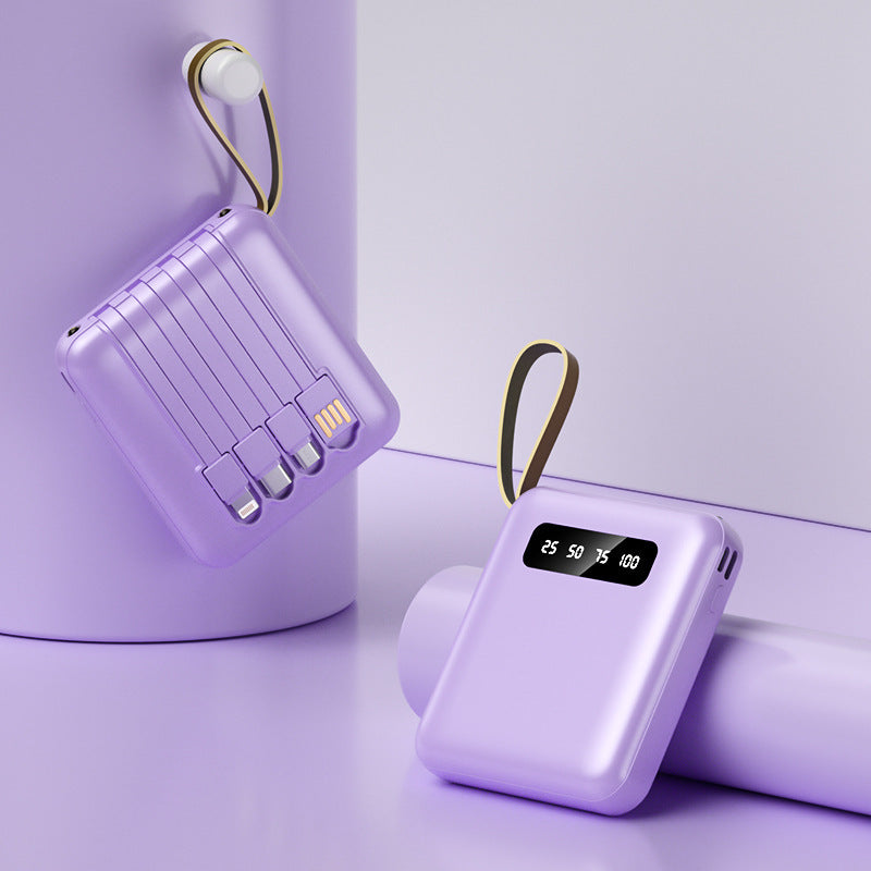 Multifunktionale Powerbank mit Integriertem Kabelsystem Brehn
