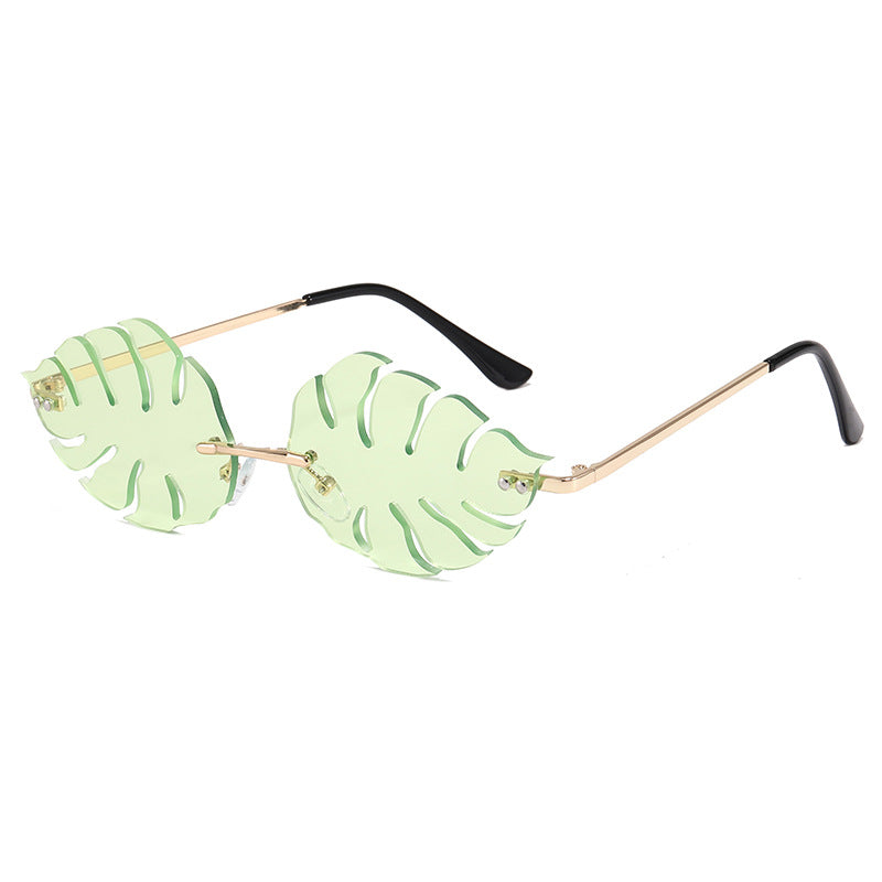 Damen modische Sonnenbrille mit markantem Blattdesign Brehn