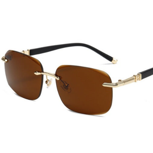 Damen Geometrische Premium-Sonnenbrille mit schmalem Rahmen Brehn