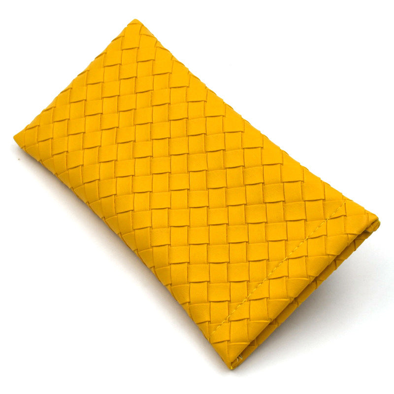Woven Leather Clutch Wallet Brehn