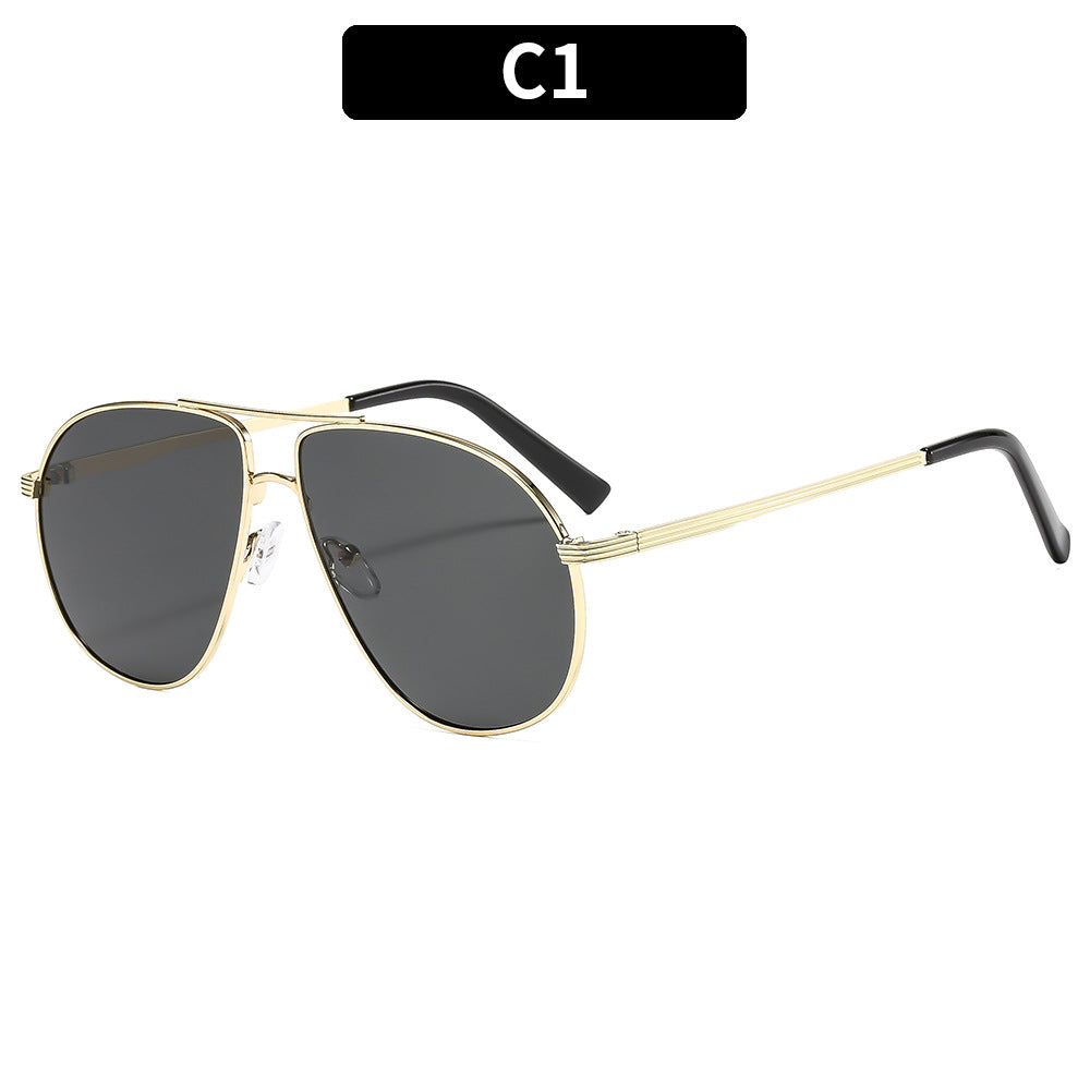 Retro-Fliegerbrille mit Premium-Metallakzenten