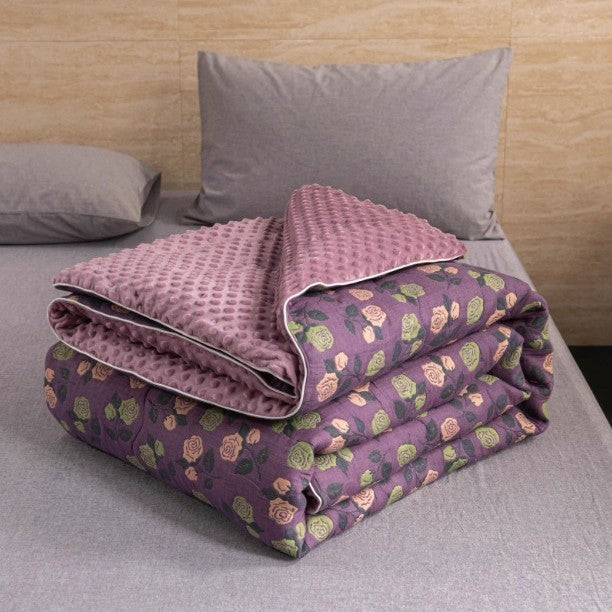 Umkehrbare Texturierte Minky- und Jacquard-Decke