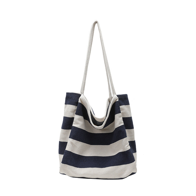 Stylische gestreifte Schulter Tote Bag