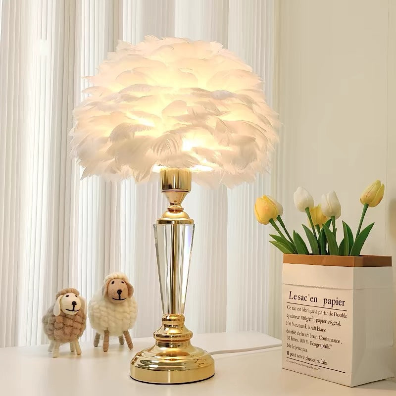 Federbetonte Tischlampe