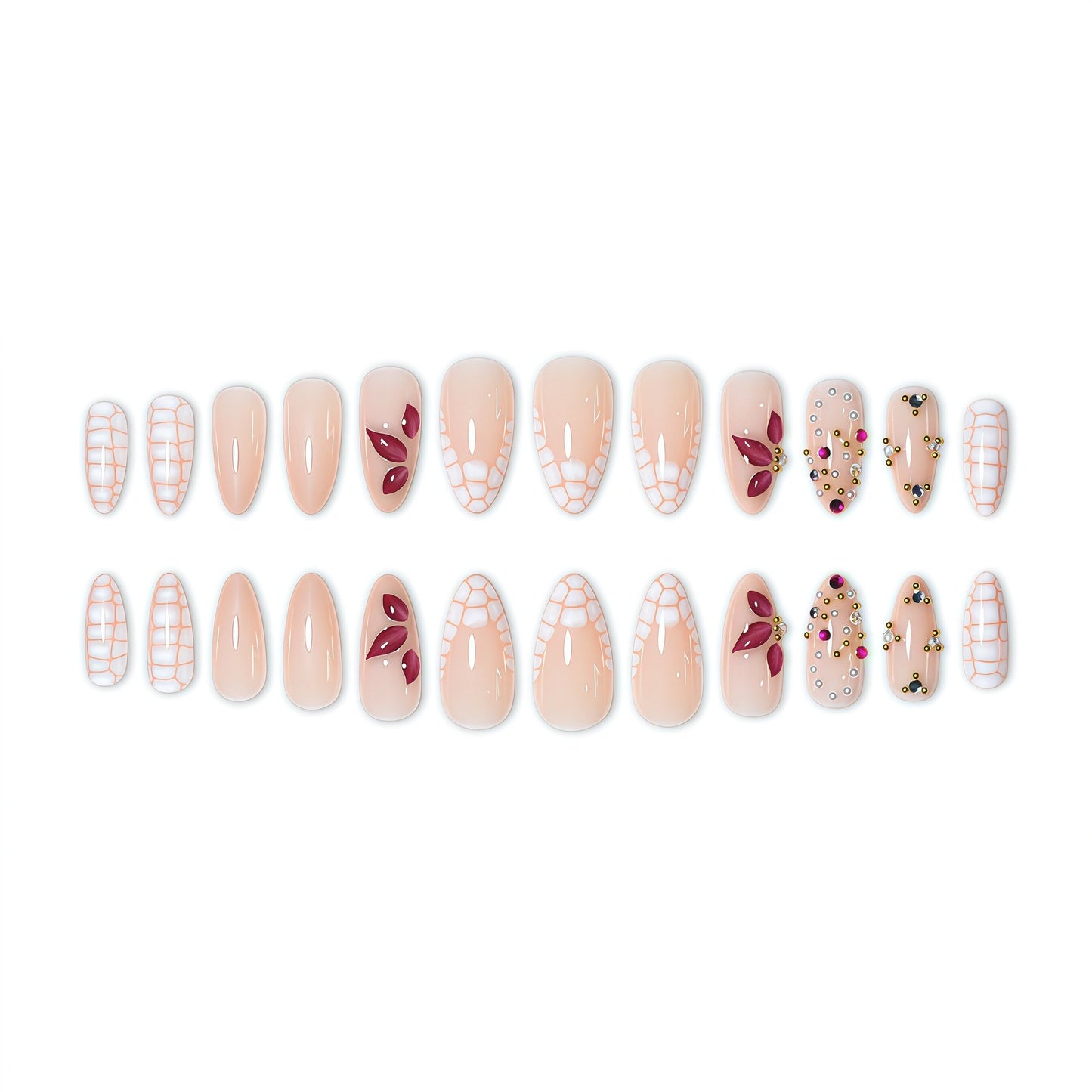 Glamouröse dekorative Nagelkunstverlängerungen Brehn
