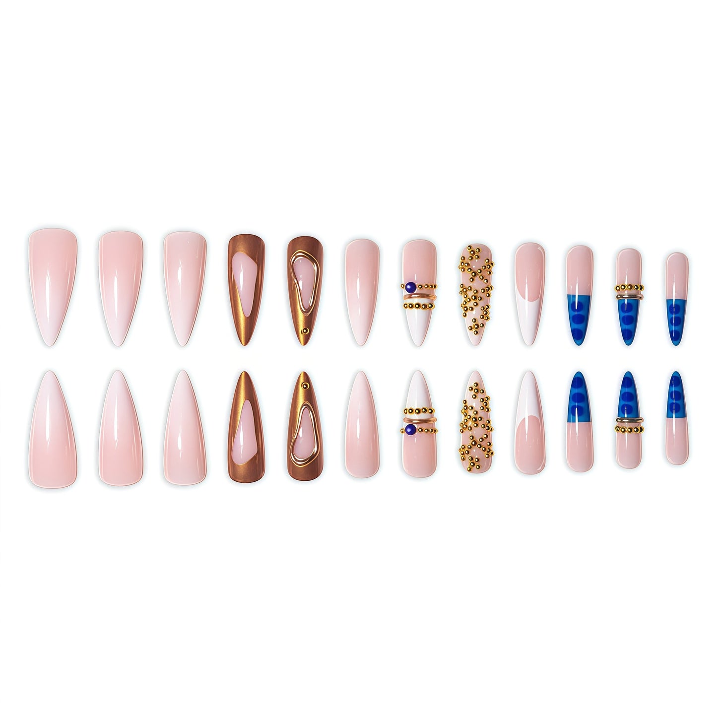 Künstlerische Glamour Nagelverlängerungen Brehn