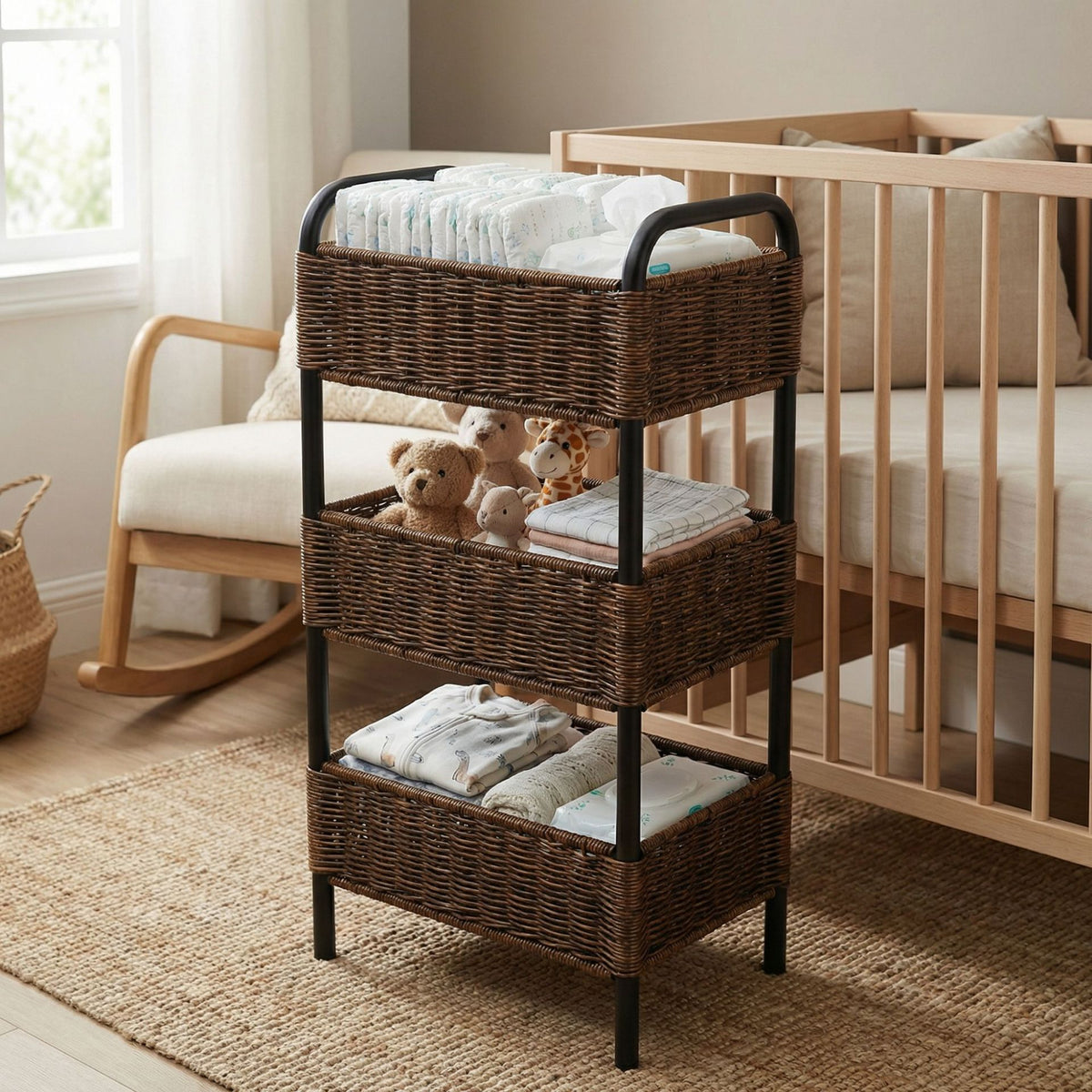 Multi-Tier Geflochtener Badezimmer-Organisator Korb Brehn