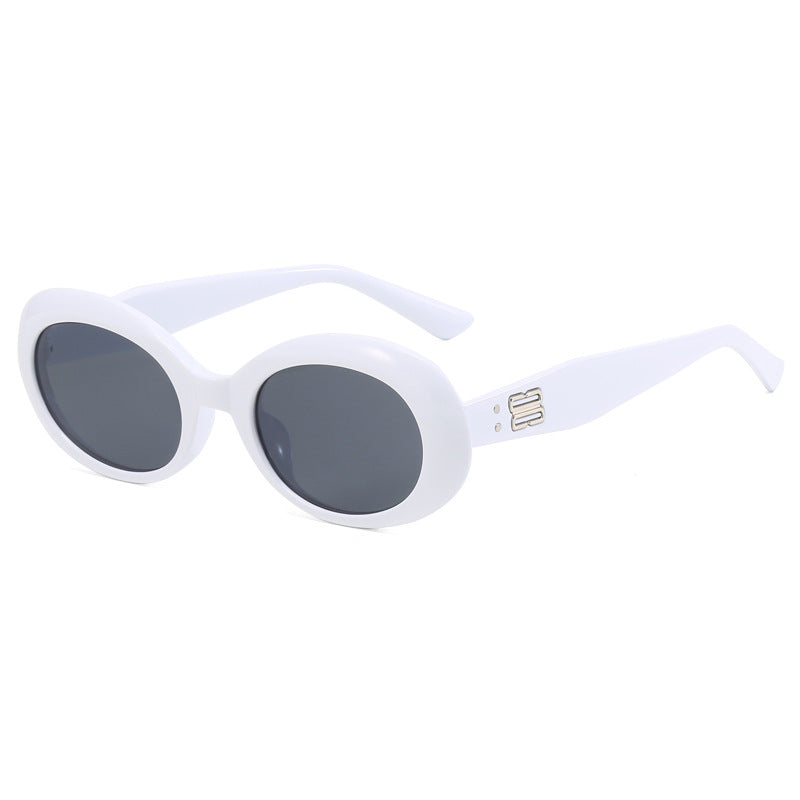 Damen Retro-inspirierte Sonnenbrille mit breitem Rahmen Brehn