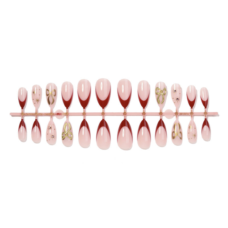 Elegante Künstlerische Press-On Nagelkollektion Brehn