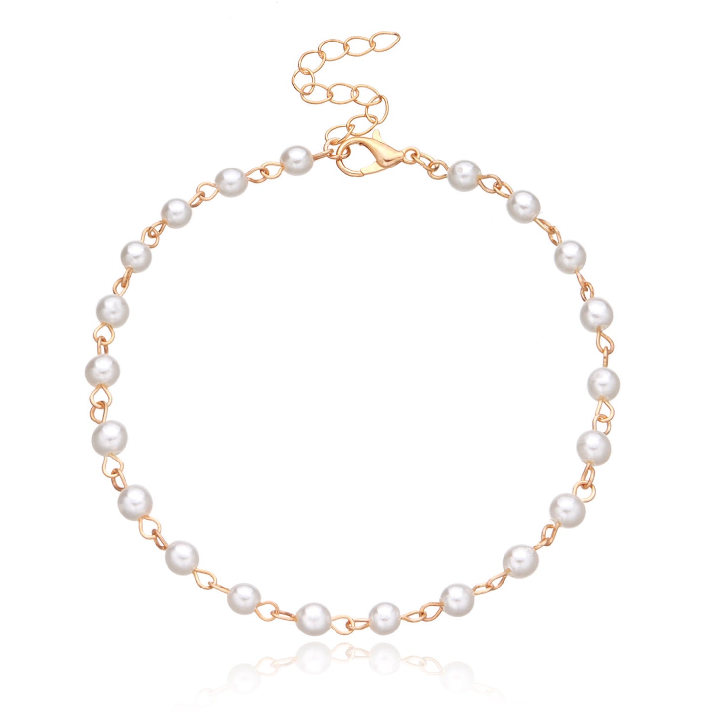 Elegante Perlenkette Fußkette Brehn