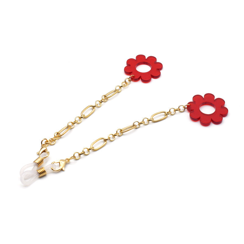 Blumenmuster-Brillenhalter-Kette Brehn