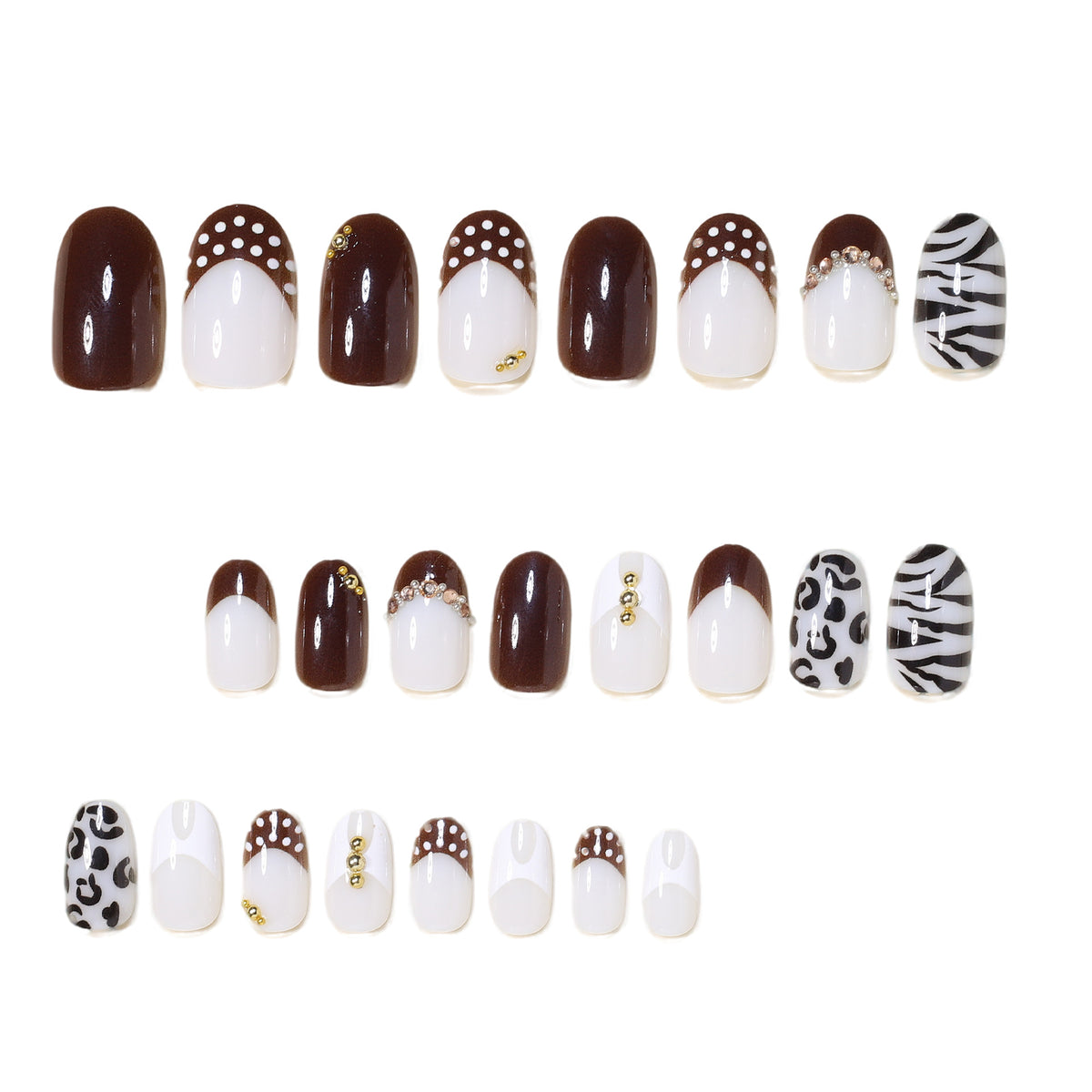 Künstlerisches Nageldesign-Set mit Edelsteindekoren Brehn