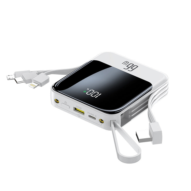 Tragbare Powerbank mit Intelligentem Kabelmanagement und Digitaler Anzeige Brehn