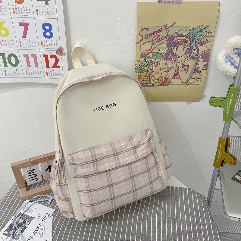Lässiger Plaid-Muster-Rucksack Brehn