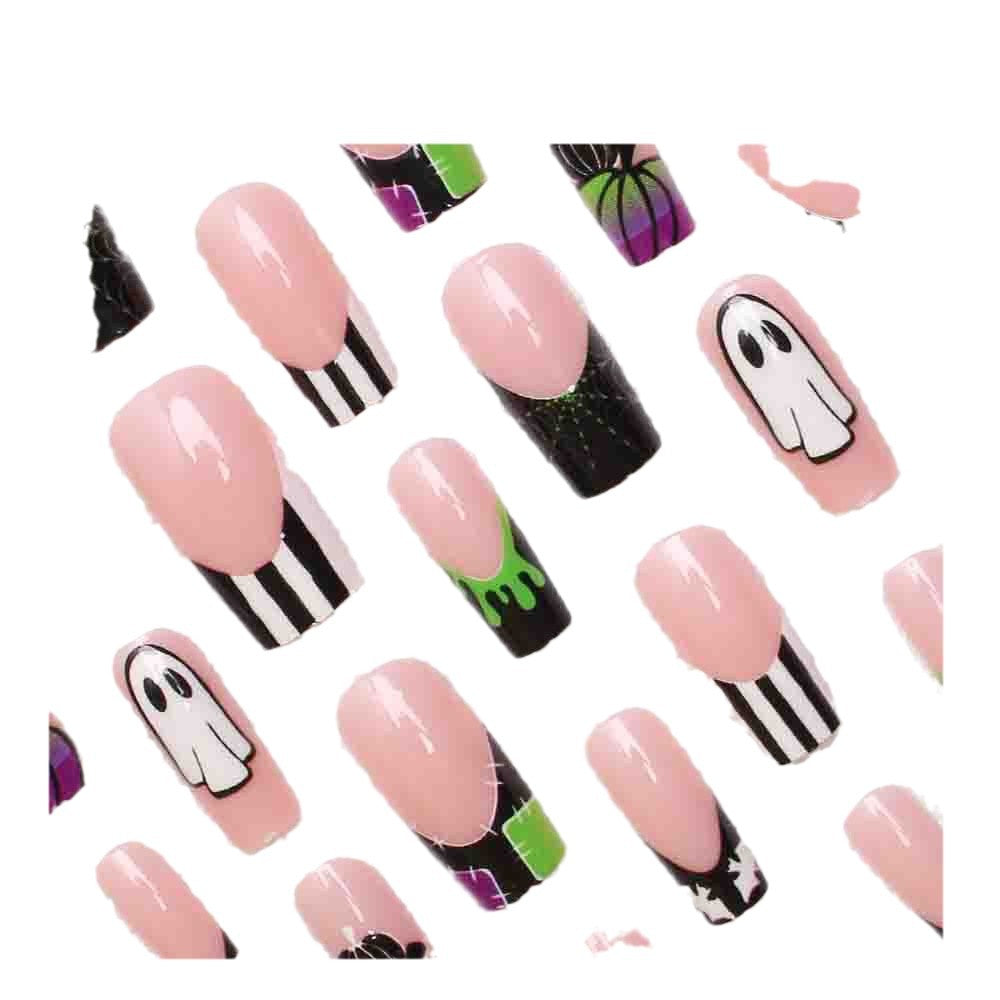 Halloween-inspirierte Press-On Nagelkunst Brehn