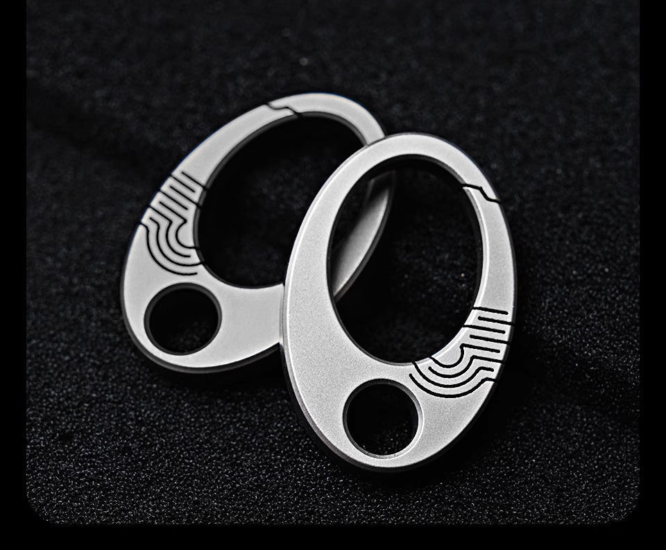 Brehn | Exquisite Mini Pure Titanium Schlüsselanhänger: EDC Press-Lock Charm Werkzeug