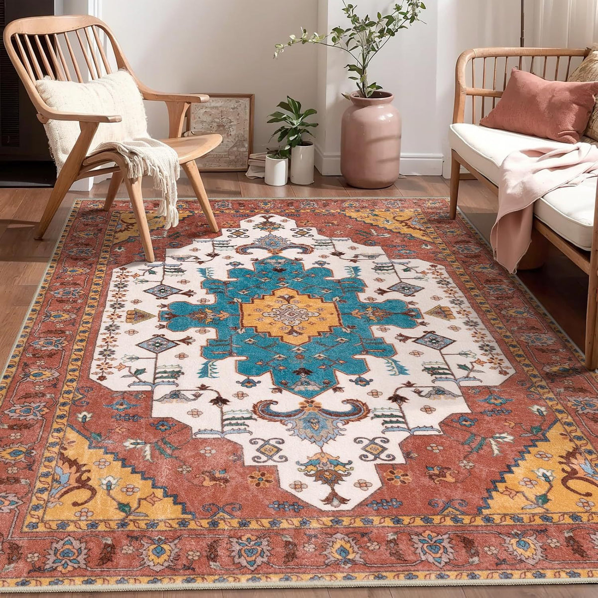 Elegante Vintage-inspirierte Teppich