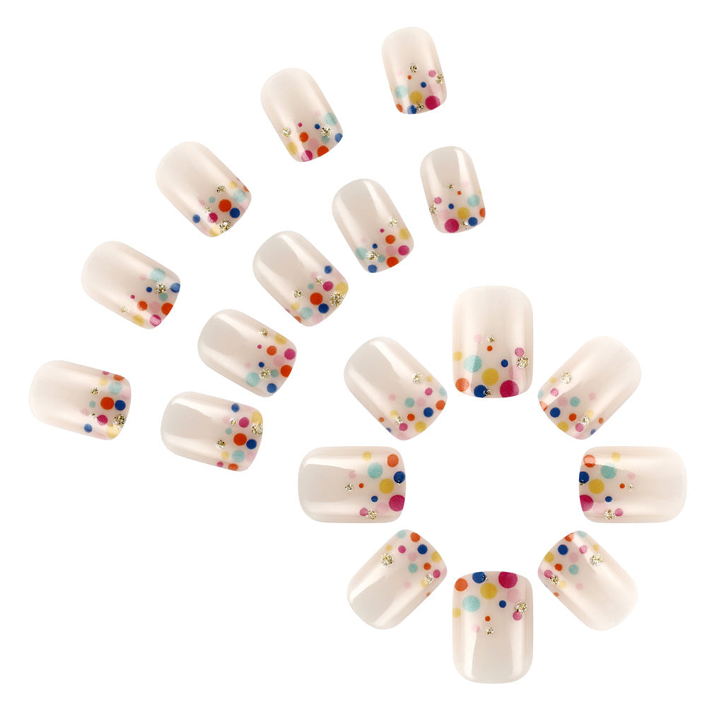 Bunt gepunktetes Gel-Nagelkunst-Set Brehn