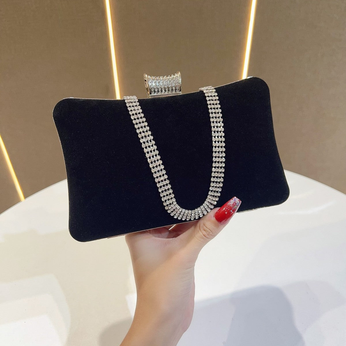 Luxuriöse Samt Abendhandtasche