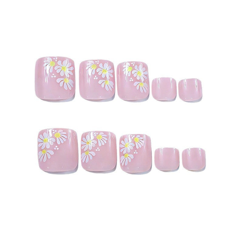 Floral Nail Art Pediküre Brehn