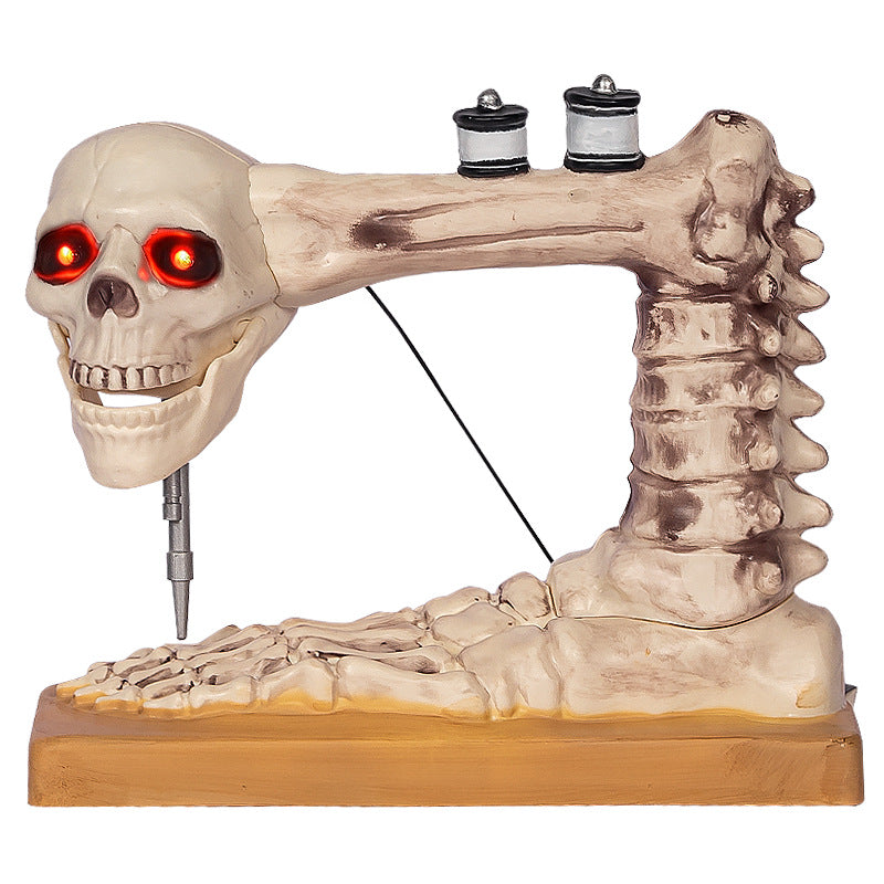 Schädel-Themen Nähmaschinen Skulptur Brehn