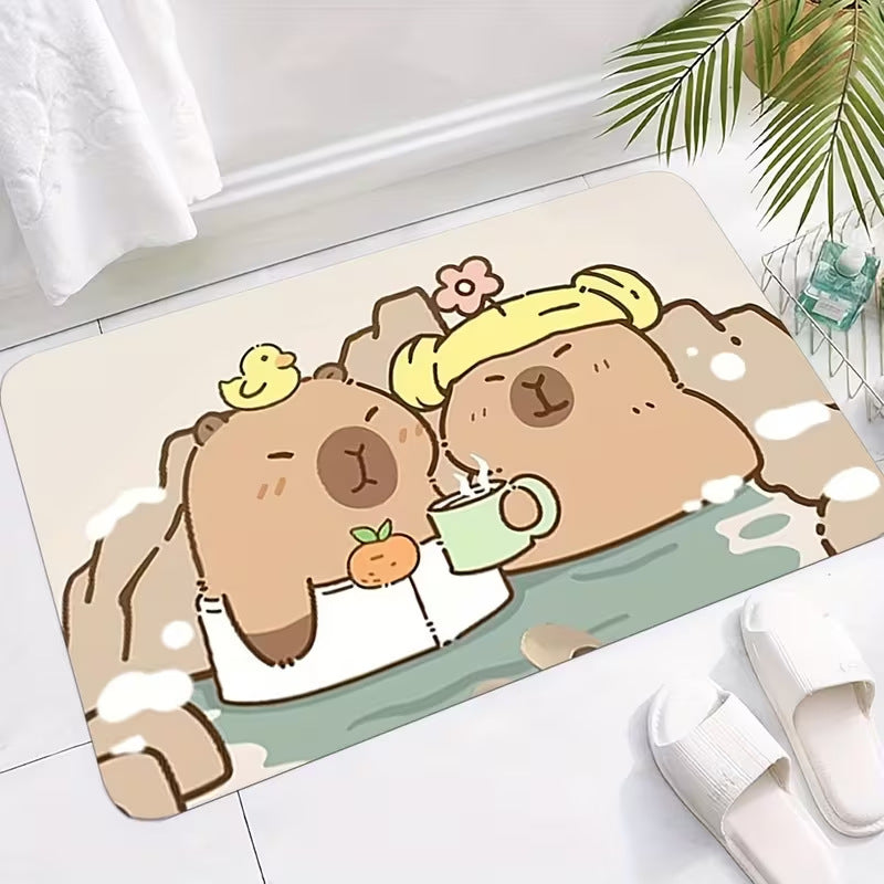Verspielte Bär-Themen-Badmatte
