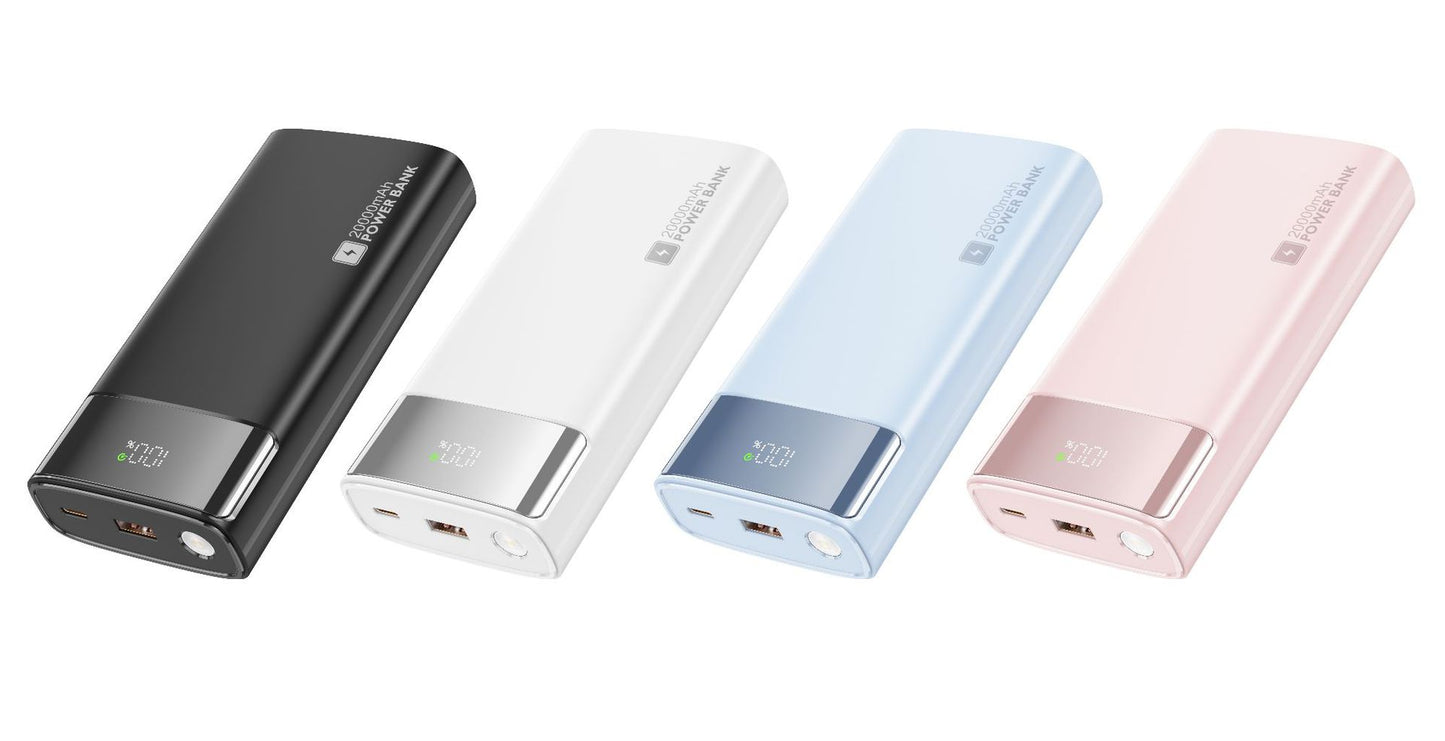 Tragbare Powerbank mit Schlankem Design und Digitalem Display Brehn