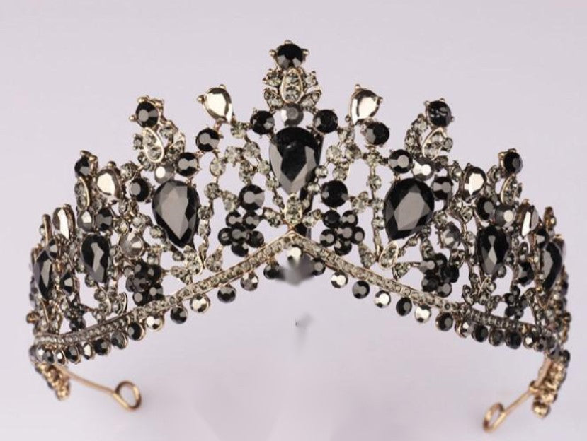 Damen Glamouröse Tiara mit Strass- und Kristallverzierungen Brehn