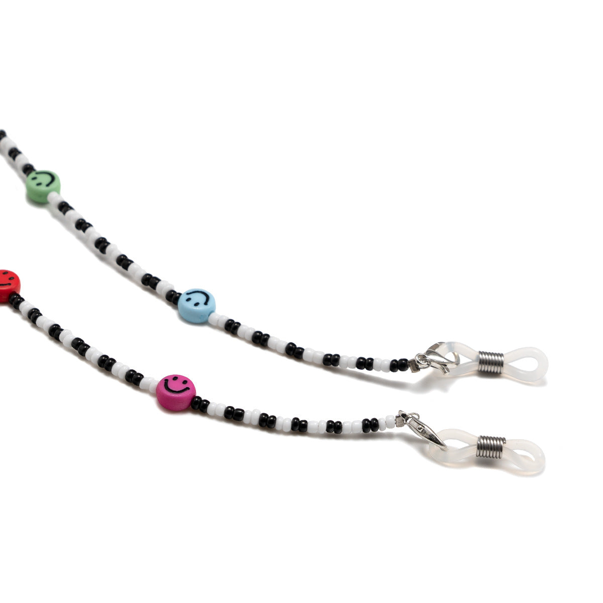 Bunte Perlen Smiley Gesicht Brillen Kette Brehn