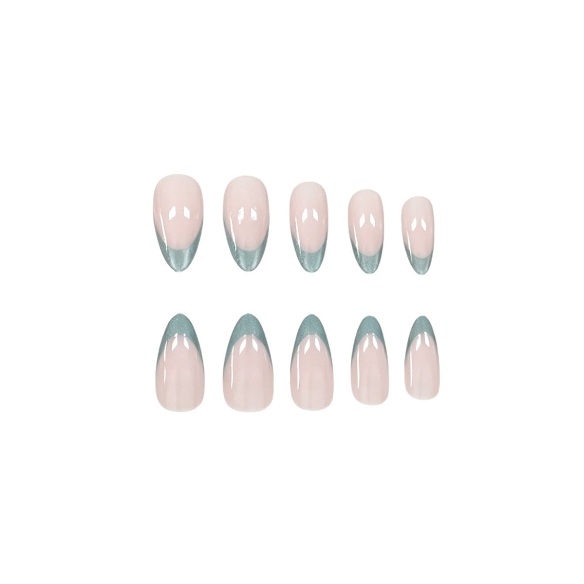 Gradient Glitter French Tip Nagelverstärkungen Brehn