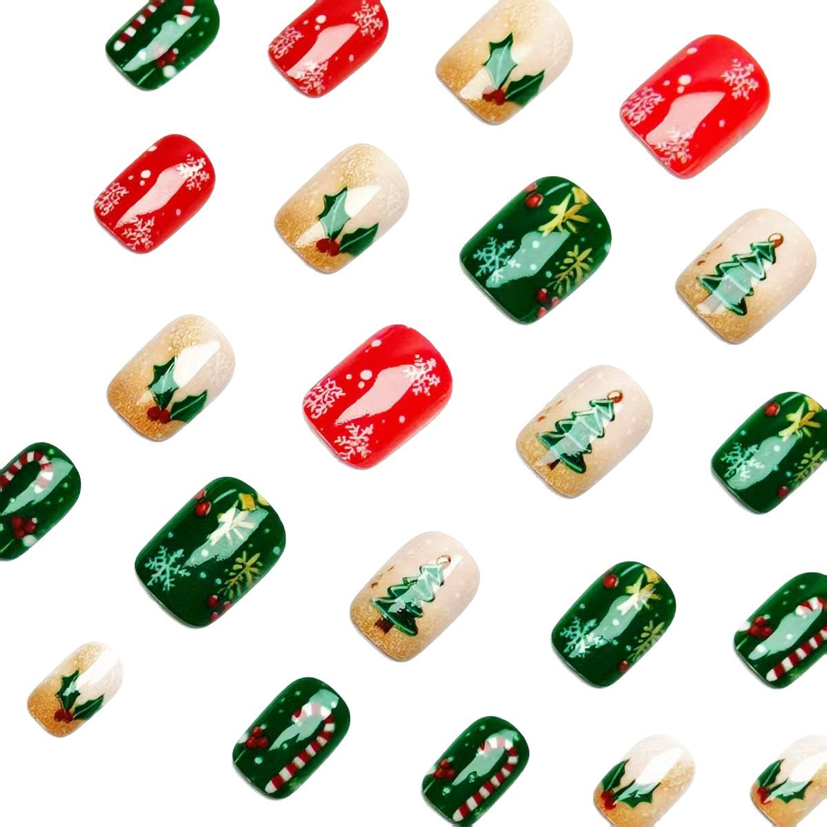 Kunstnägel Im Festlichen Weihnachtsdesign Brehn