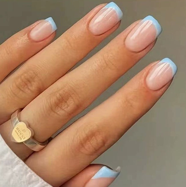 Elegantes französisches Spitzen-Acrylnageldesign Brehn