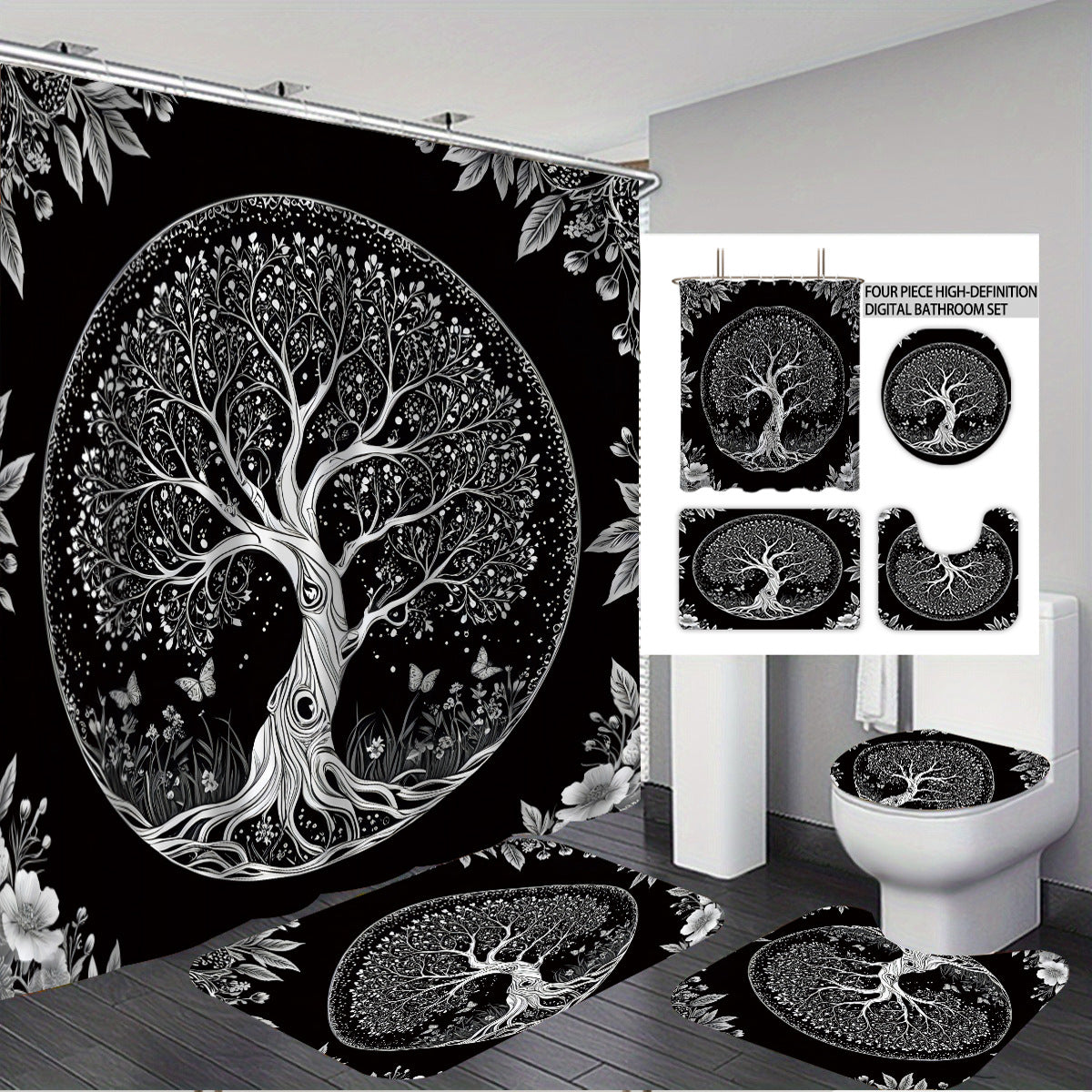 Künstlerisches Baumdesign Badezimmer Set Brehn