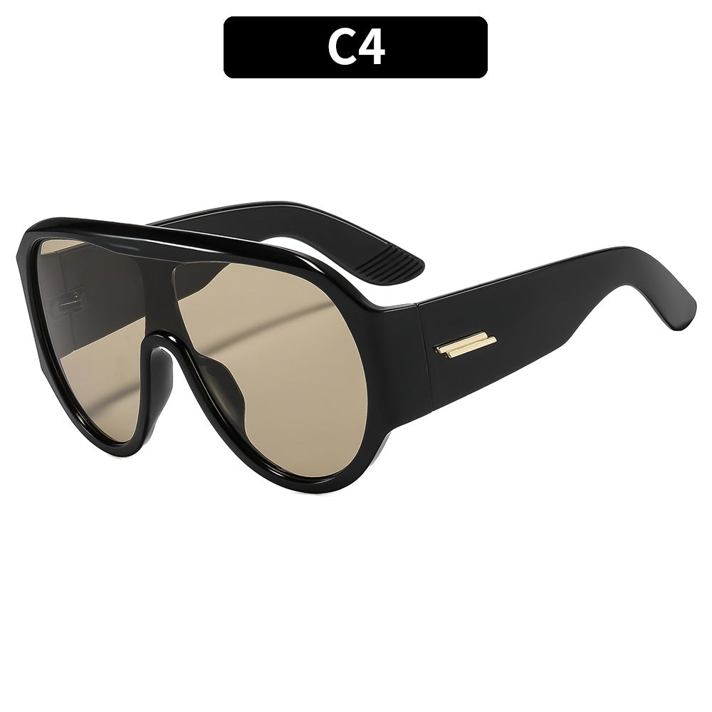 Oversized Shield Sonnenbrille Klassischer Stil