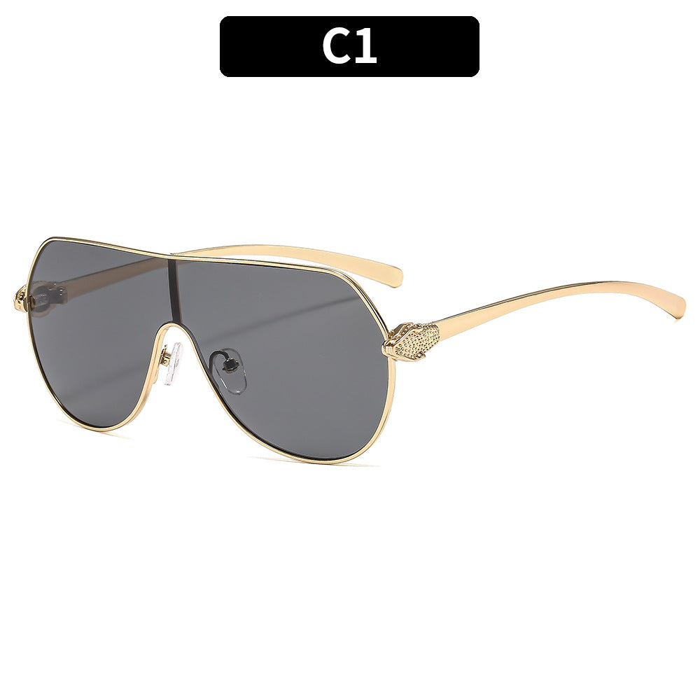Elegantes Aussehen Stylische Oversize Schild Sonnenbrille