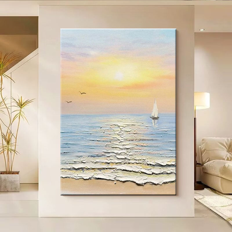 Serene Küstenlandschaft Leinwand Kunst