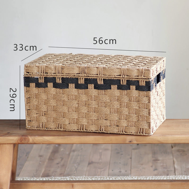 Quadratischer Aufbewahrungskorb aus Naturmaterial Brehn