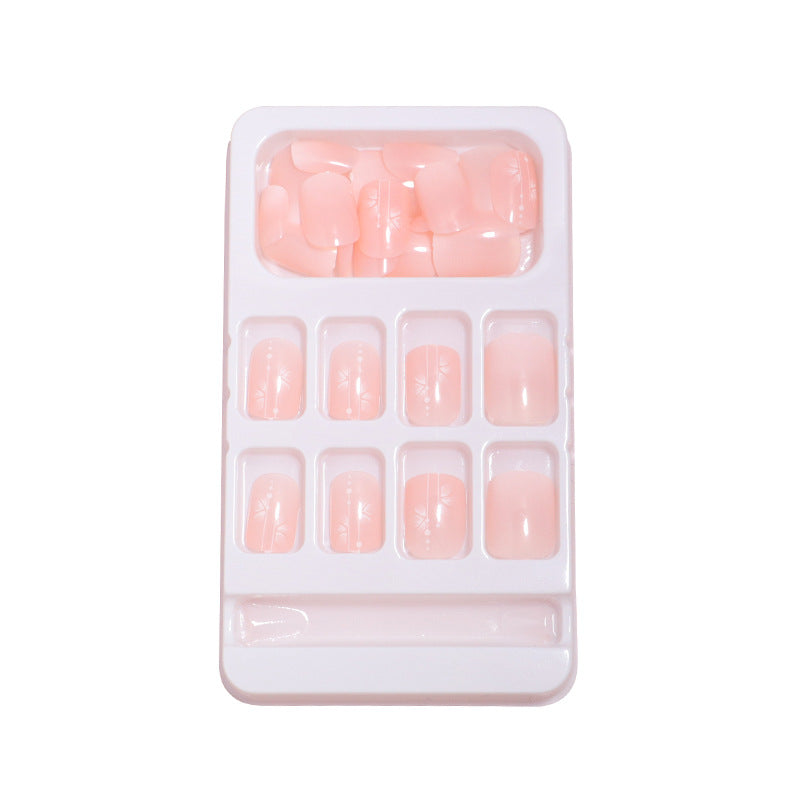 Elegantes Blumendruck-Fingernagel-Set Brehn