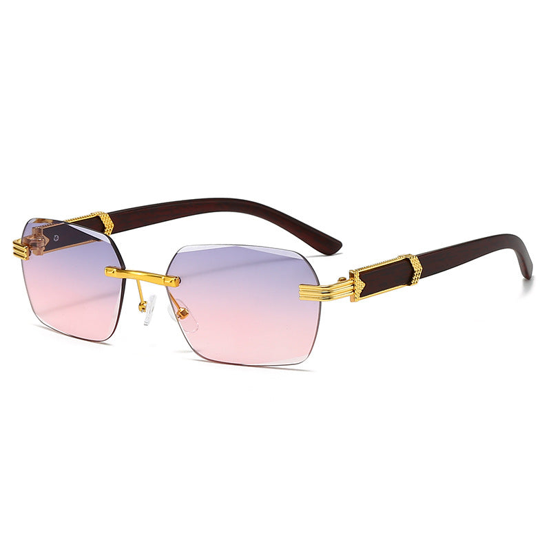 Damen modische quadratische Sonnenbrille mit goldenen Akzenten Brehn