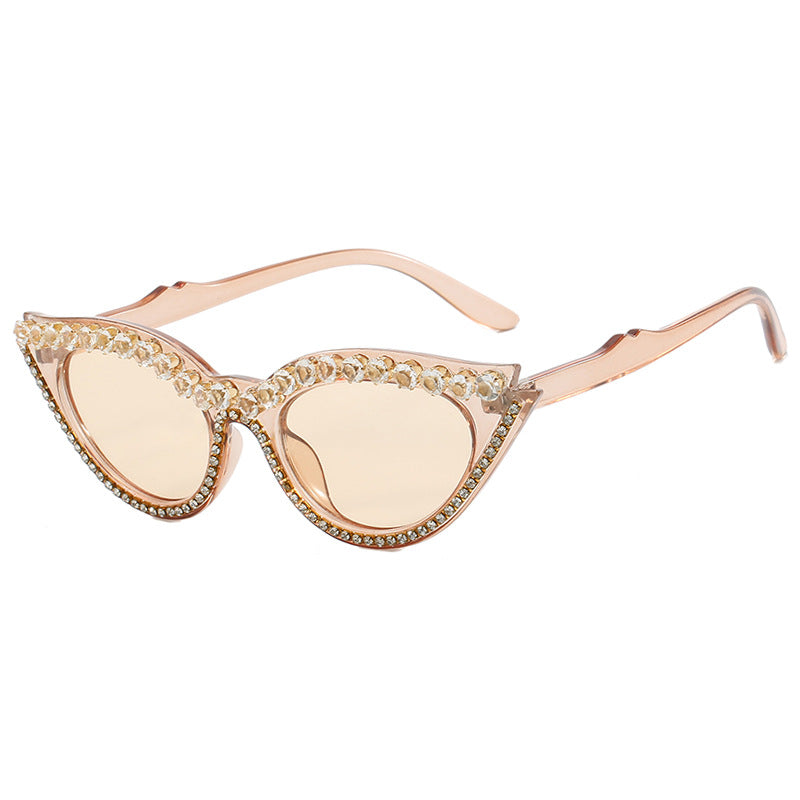 Damen Cat-Eye Sonnenbrille mit funkelndem Strass Brehn